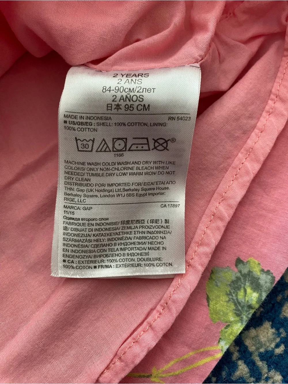 GAP Pink Floral Sleeveless Tank Top